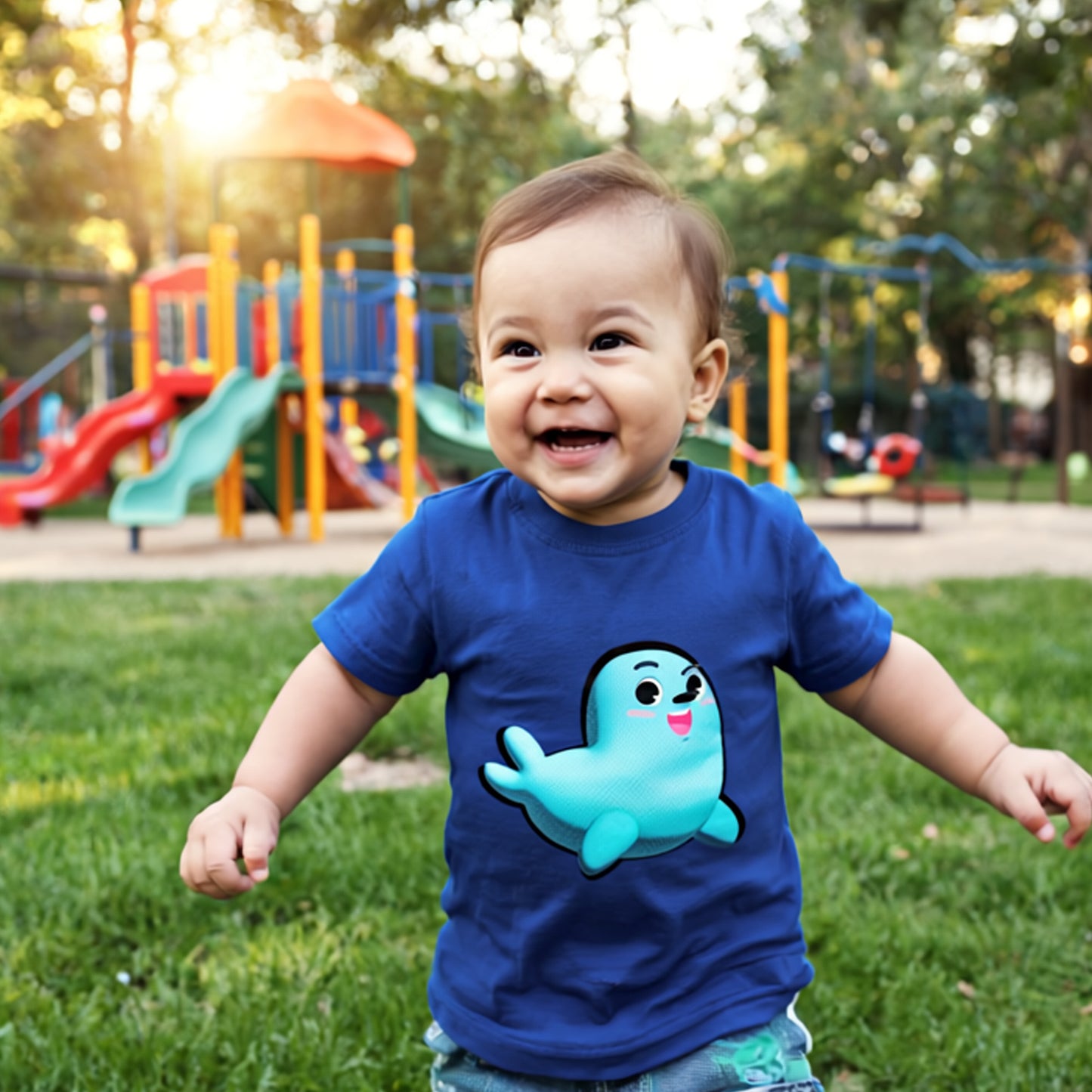 Camiseta bebé de manga corta Smilie 3D