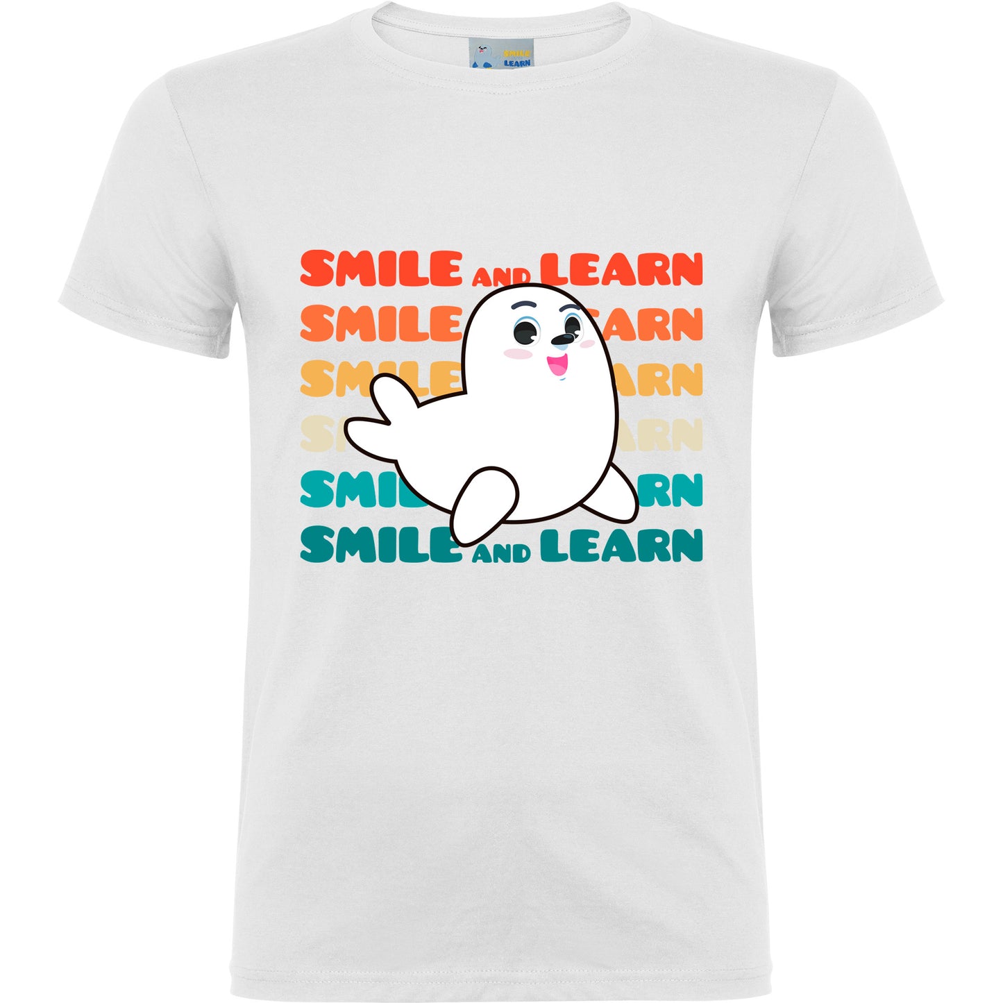 Camiseta de manga corta Smile and Learn arcoíris