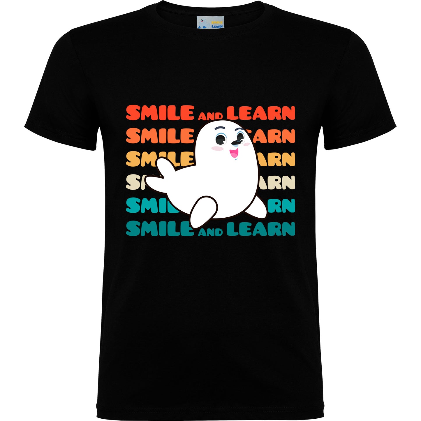 Camiseta de manga corta Smile and Learn arcoíris