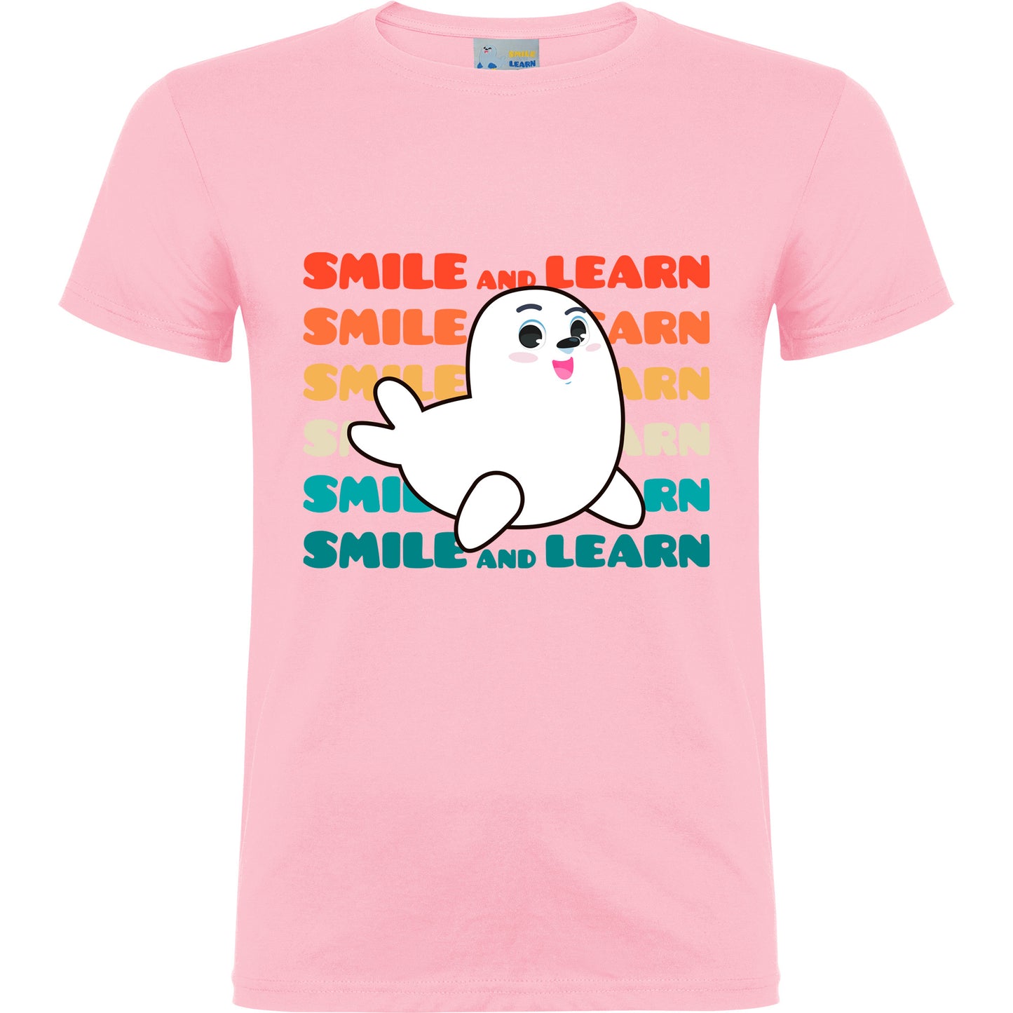 Camiseta de manga corta Smile and Learn arcoíris