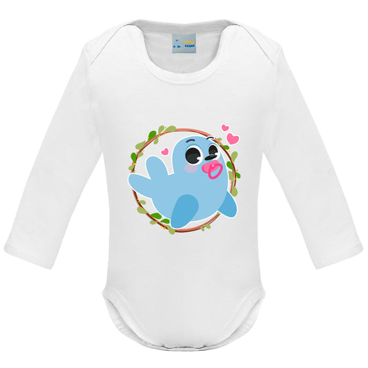 Long-sleeved baby bodysuit