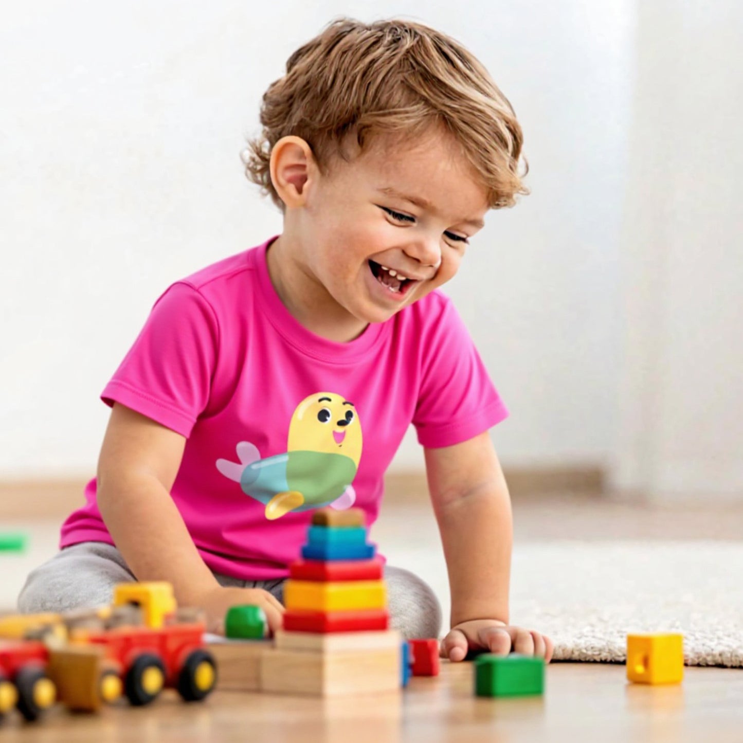 Balloon Smiley Short-Sleeved Baby T-Shirt