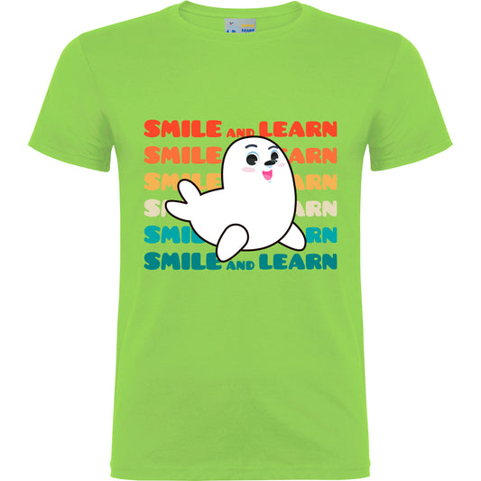 Camiseta de manga corta Smile and Learn arcoíris
