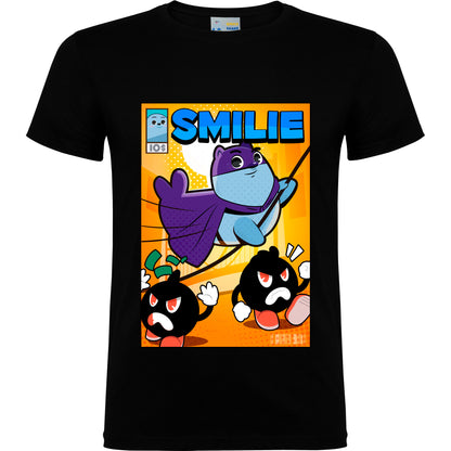 Camiseta de manga corta Batfoca - Smilie superhéroe