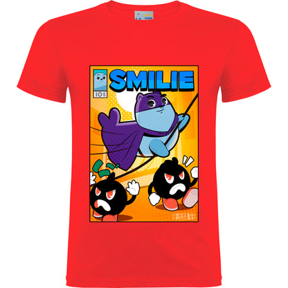 Camiseta de manga corta Batfoca - Smilie superhéroe