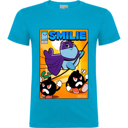 Camiseta de manga corta Batfoca - Smilie superhéroe