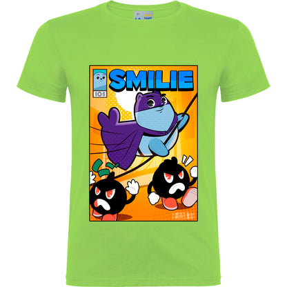 Camiseta de manga corta Batfoca - Smilie superhéroe